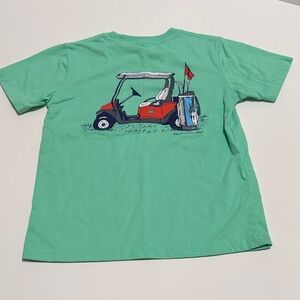 Kids Properly Tied Green Golf Cart Short Sleeve Tee